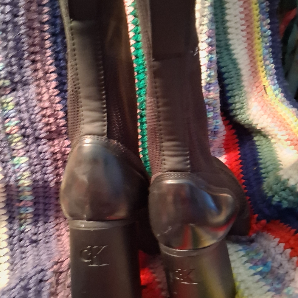 Calvin Klein Black Knit Boots.s - Picture 3 of 5